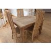 1.2m Reclaimed Teak Taplock Dining Table with 4 Vikka Chairs - 0